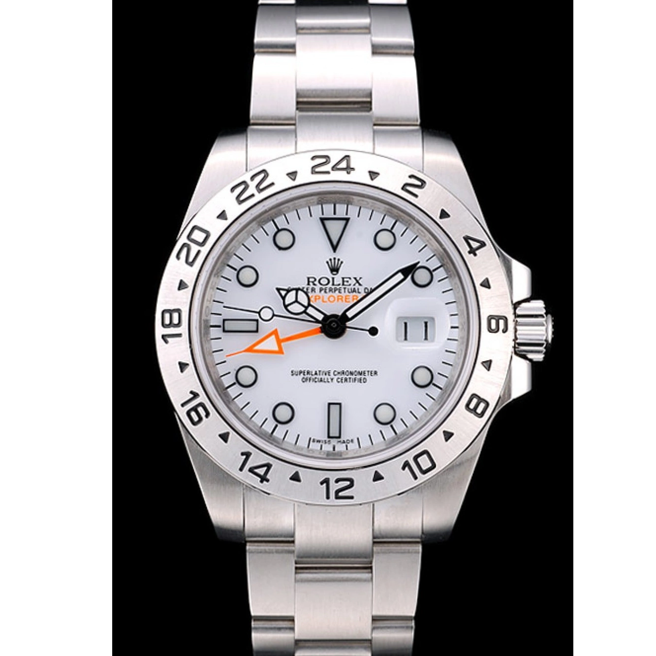 Aaa fake watches Rolex Dial Watch Steel White Stainless Explorer Bezel 0524